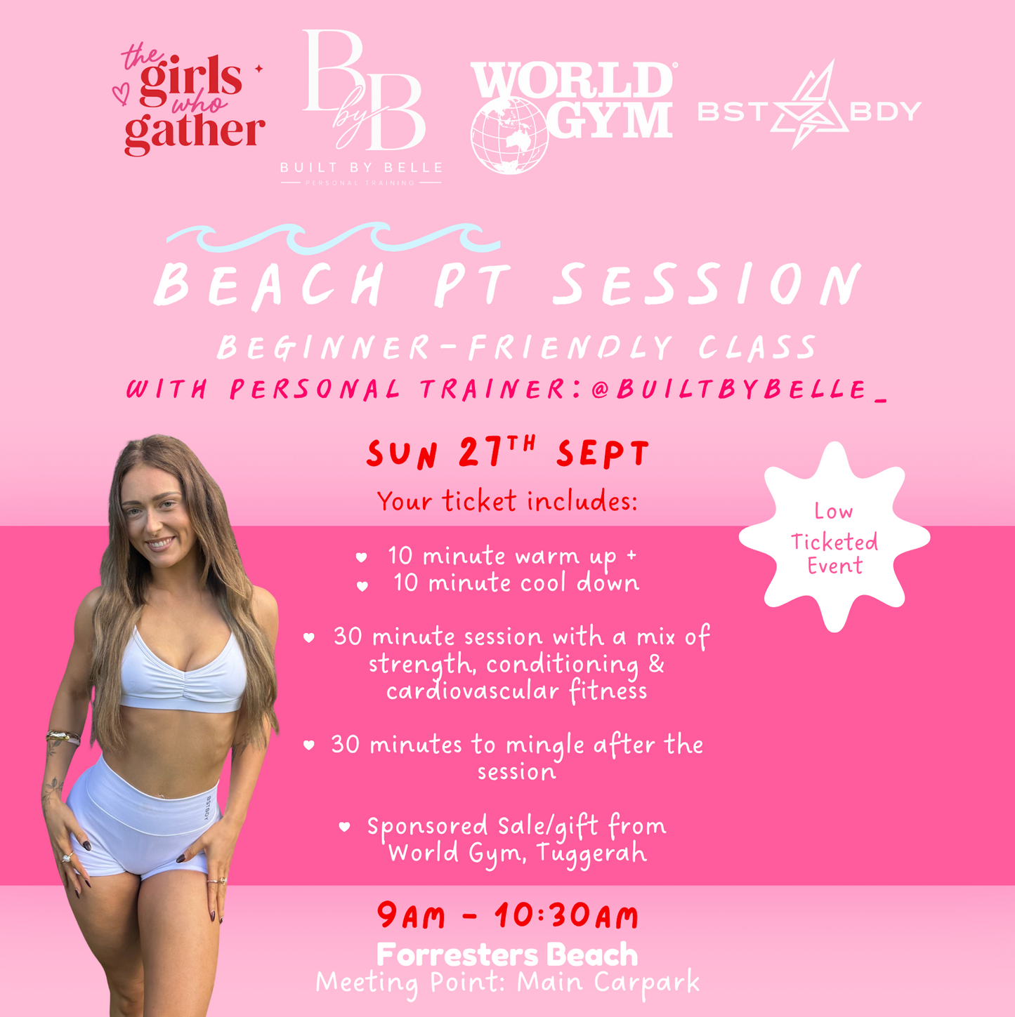 Beach PT Session | Sunday 27 September | Forresters Beach NSW