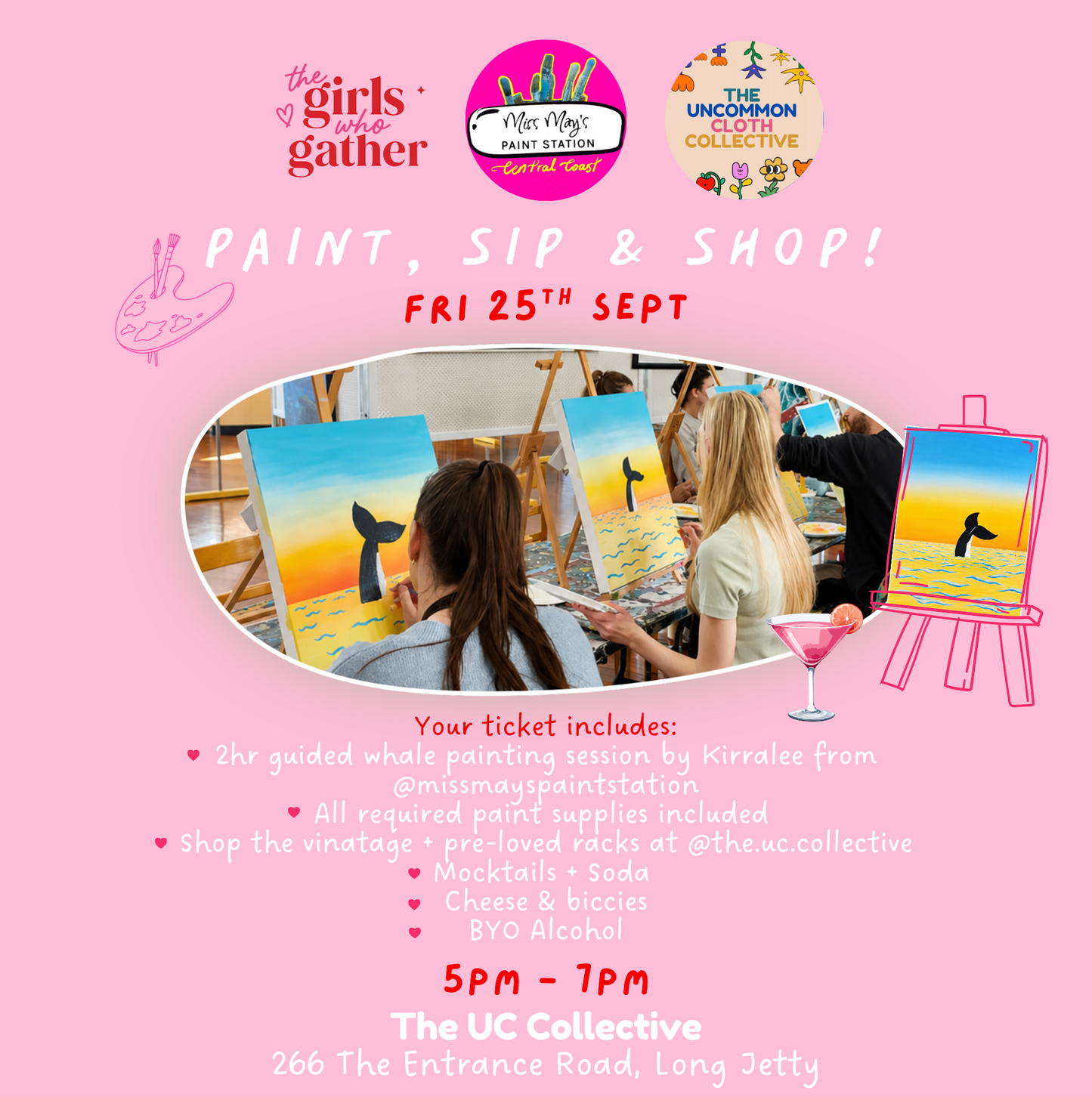 Paint, Sip & Shop | Friday 25 September | Long Jetty NSW