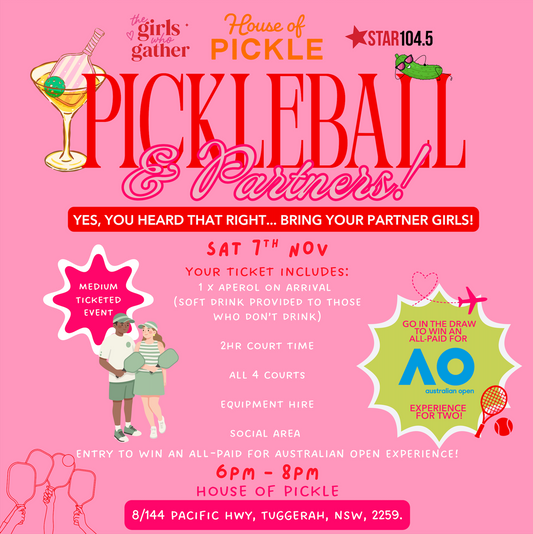Pickleball & Partners | Saturday 7 November | Tuggerah NSW
