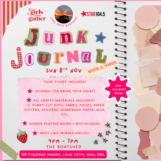 Junk Journaling With A View | Sunday 8 November | Long Jetty NSW