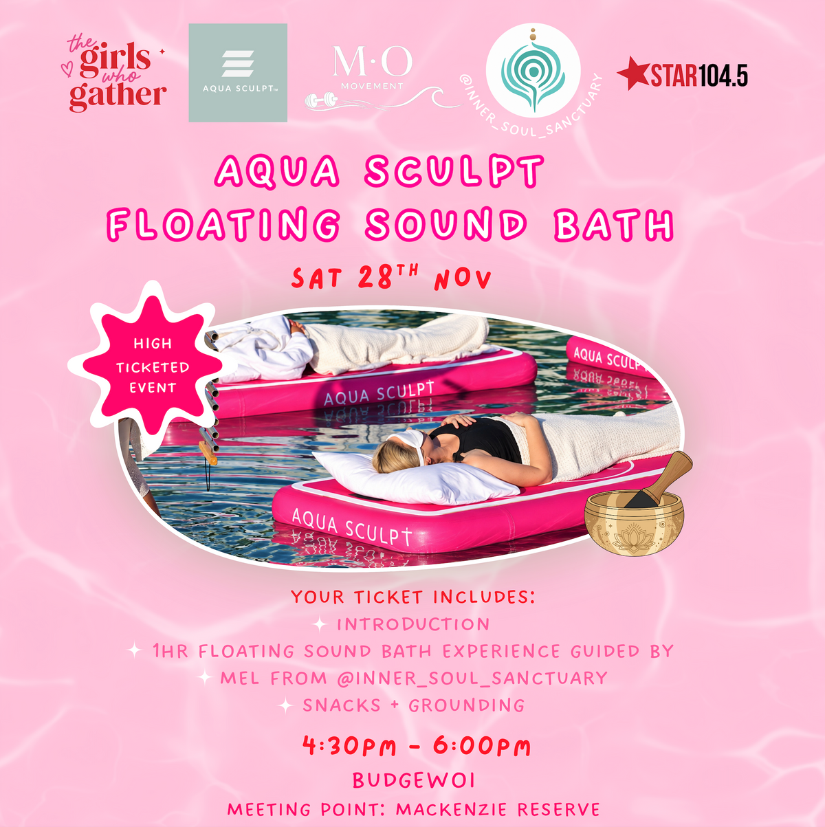 Aqua Sculpt Floating Sound Bath | Saturday 28 November | Budgewoi NSW