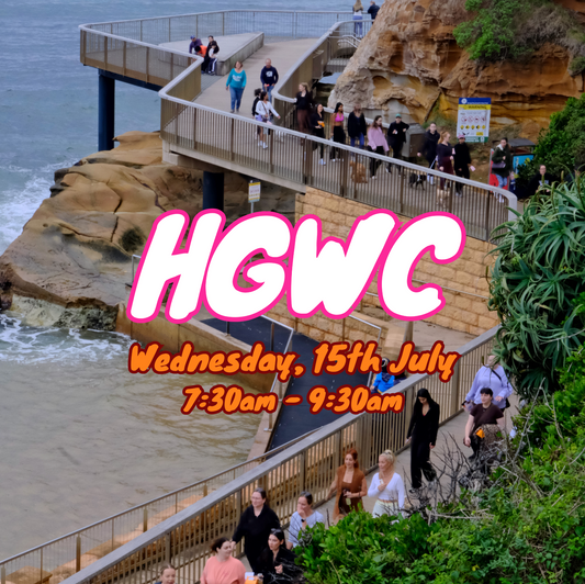 Women attending The Girls Who Gather Hot Girl Walk Club in Terrigal on the Central Coast. Free community walk helping women stay active, make new friends and build meaningful connections.