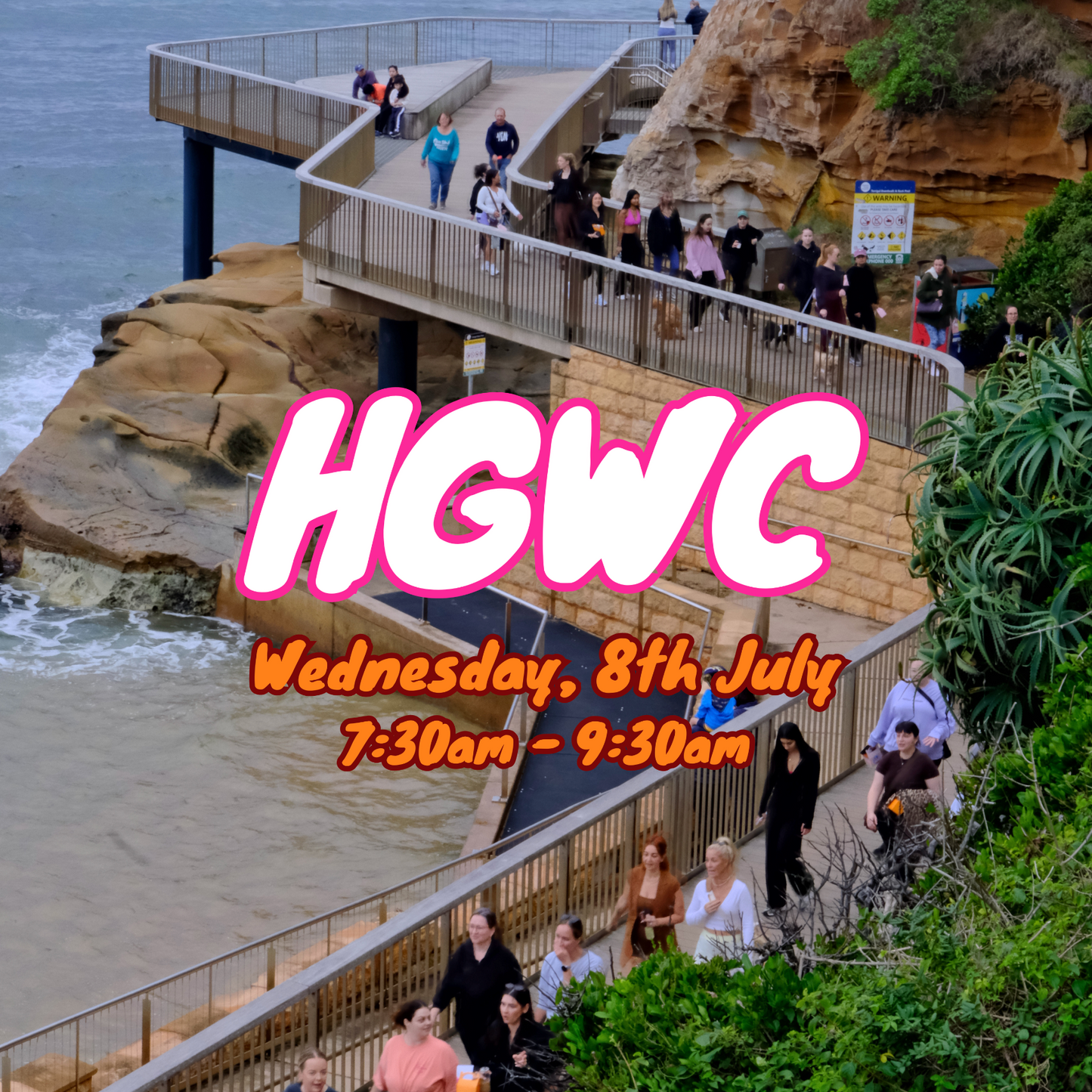 Women attending The Girls Who Gather Hot Girl Walk Club in Terrigal on the Central Coast. Free community walk helping women stay active, make new friends and build meaningful connections.
